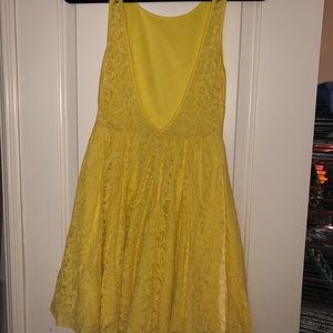 Pins and Needles Backless Yellow Dress